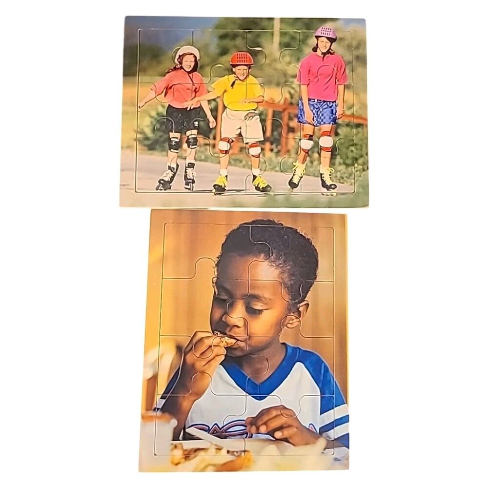 2‎ Vintage Real Photo Toddler Wooden Board Puzzles - Picture 2 of 5